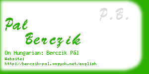 pal berczik business card